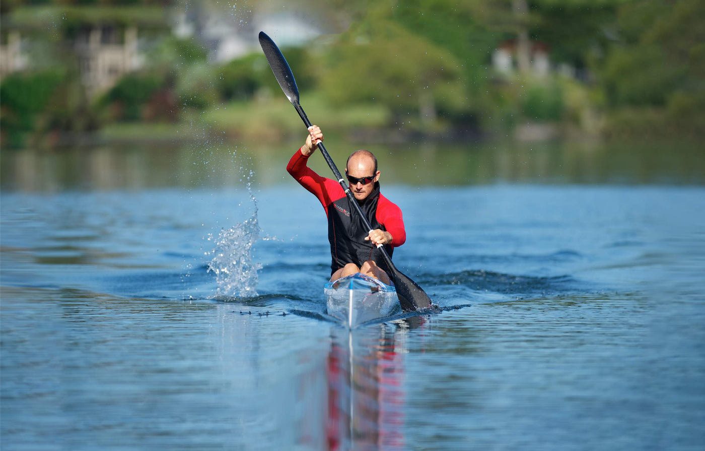 Kayaking wearing Sharkskin Performance
