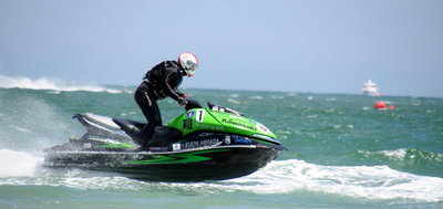 Riding jetski powersport