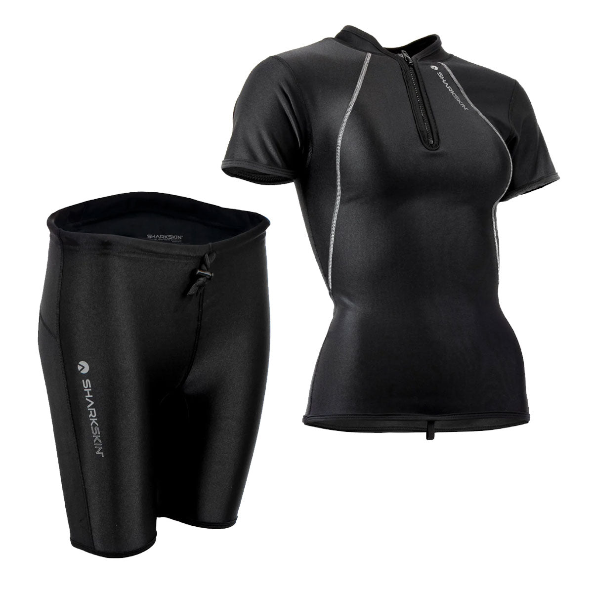 Chillproof Short Sleeve Chest Zip with Short Pants Package - Female