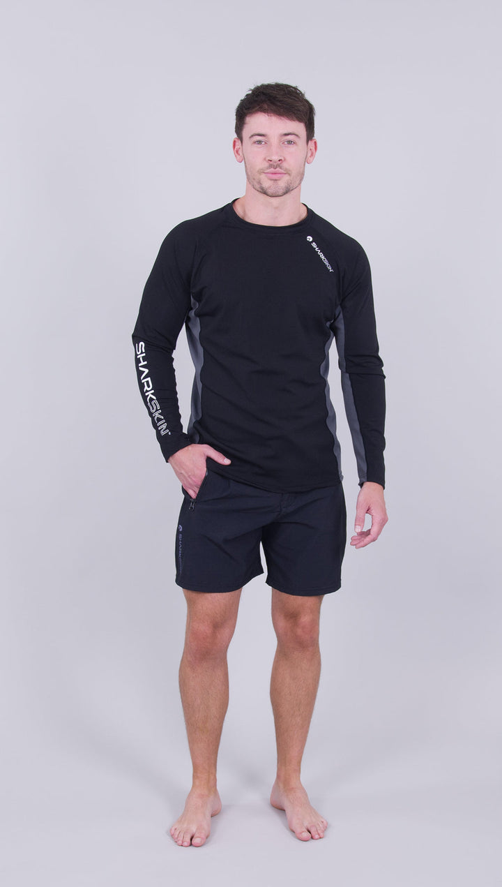 (希少大きいサイズ)SHARKSKIN 長袖　XXL LS-black-male-