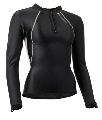 CHILLPROOF LONG SLEEVE CHEST ZIP TOP - WOMENS